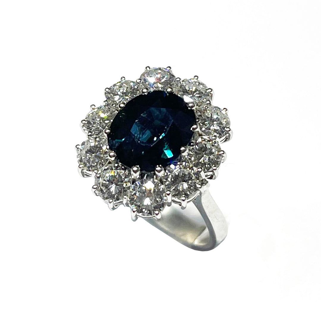 Bláth Fáinne Capodagaglia 18kt Diamond Sapphire 0009AG