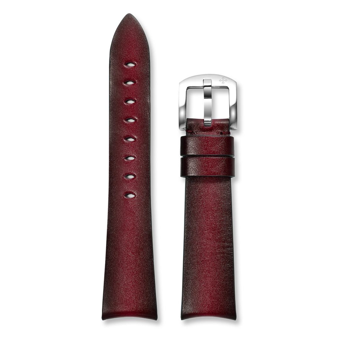 Venezianico Cinturino in Pelle Fumè Rosso 20mm