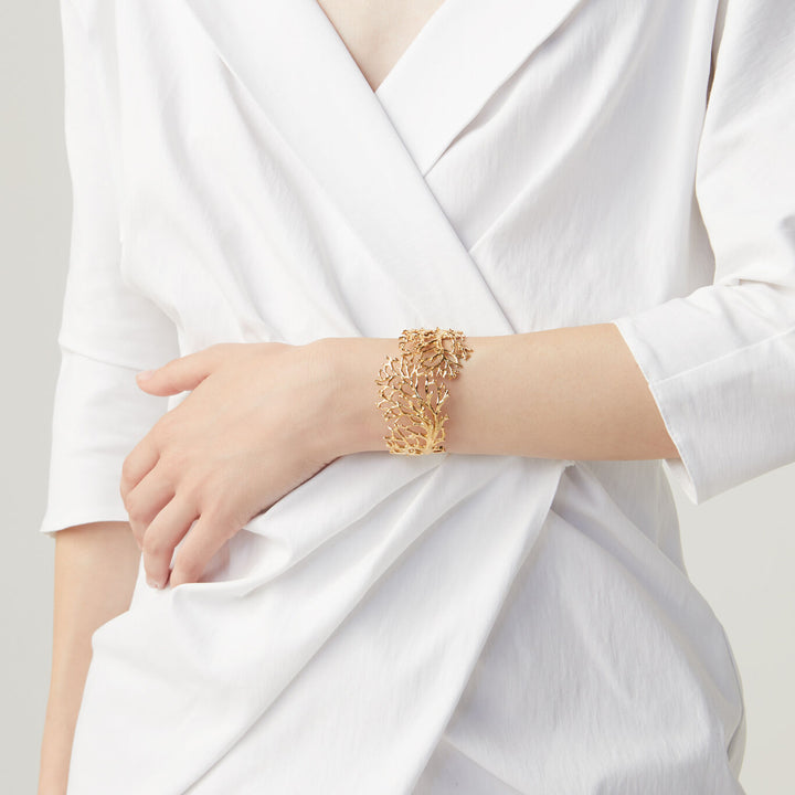 Brazalete Giovanni Raspini coral Pulsera rígida en plata chapada en oro de 18 kt 8527