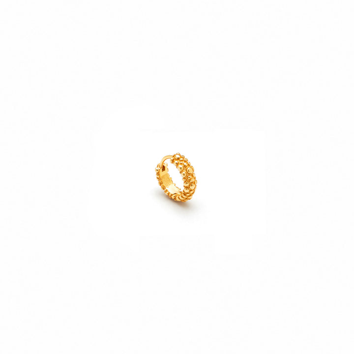 Giovanni Raspini Orecchini Huggie Perlage - Orecchini cerchio in Argento 925 dorato - 11963/1
