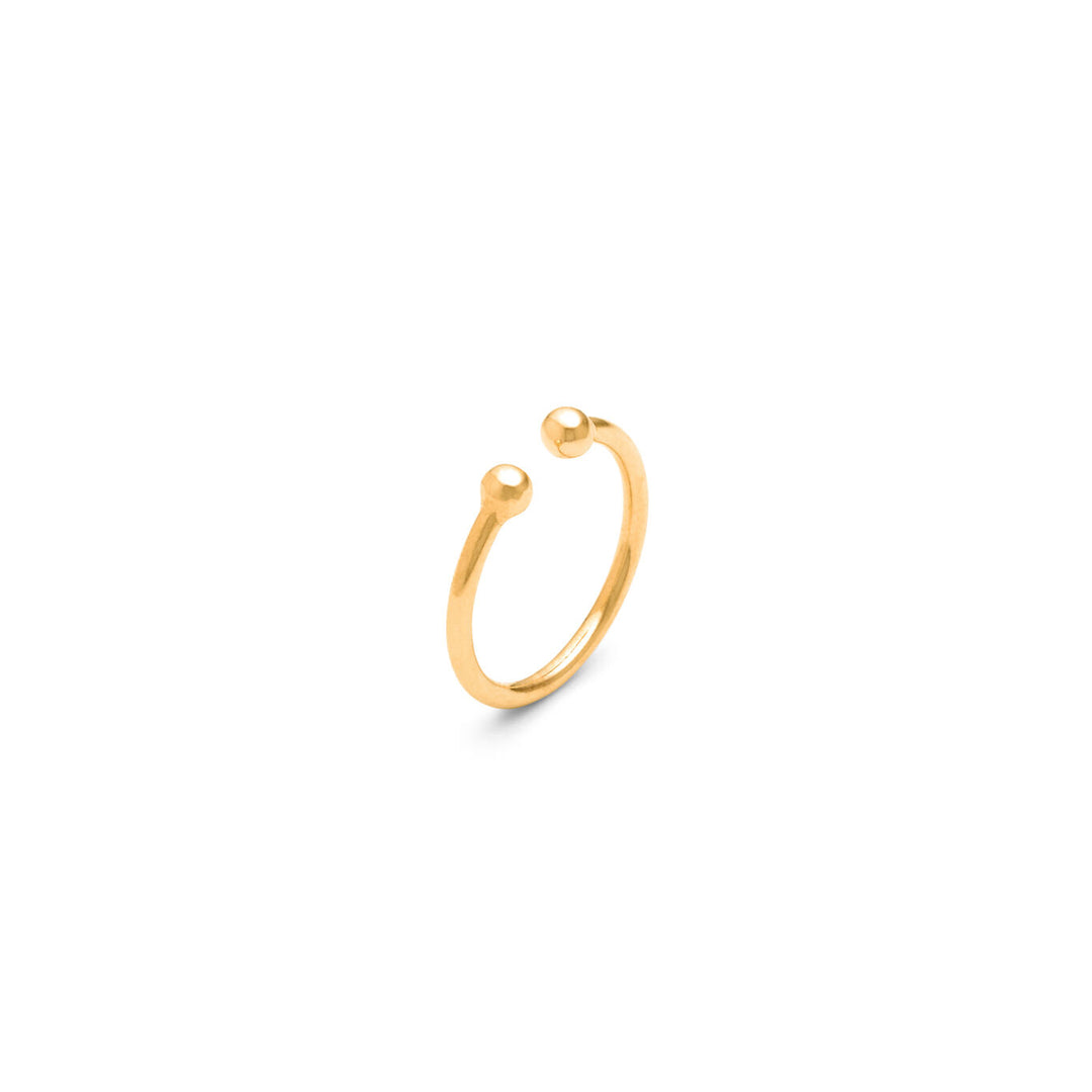 Anillo Giovanni Raspini con eje pequeño en plata chapada en oro de 18 kt 12503