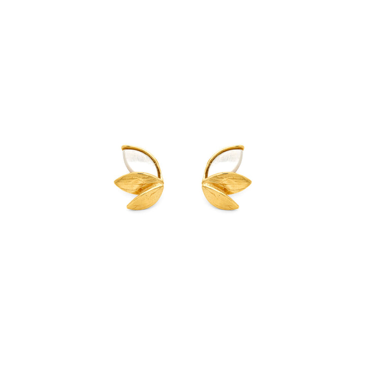 Pendientes pequeños de nácar de piel de Giovanni Raspini Pendientes de plata 925 chapada en oro de 18 kt y nácar 12522