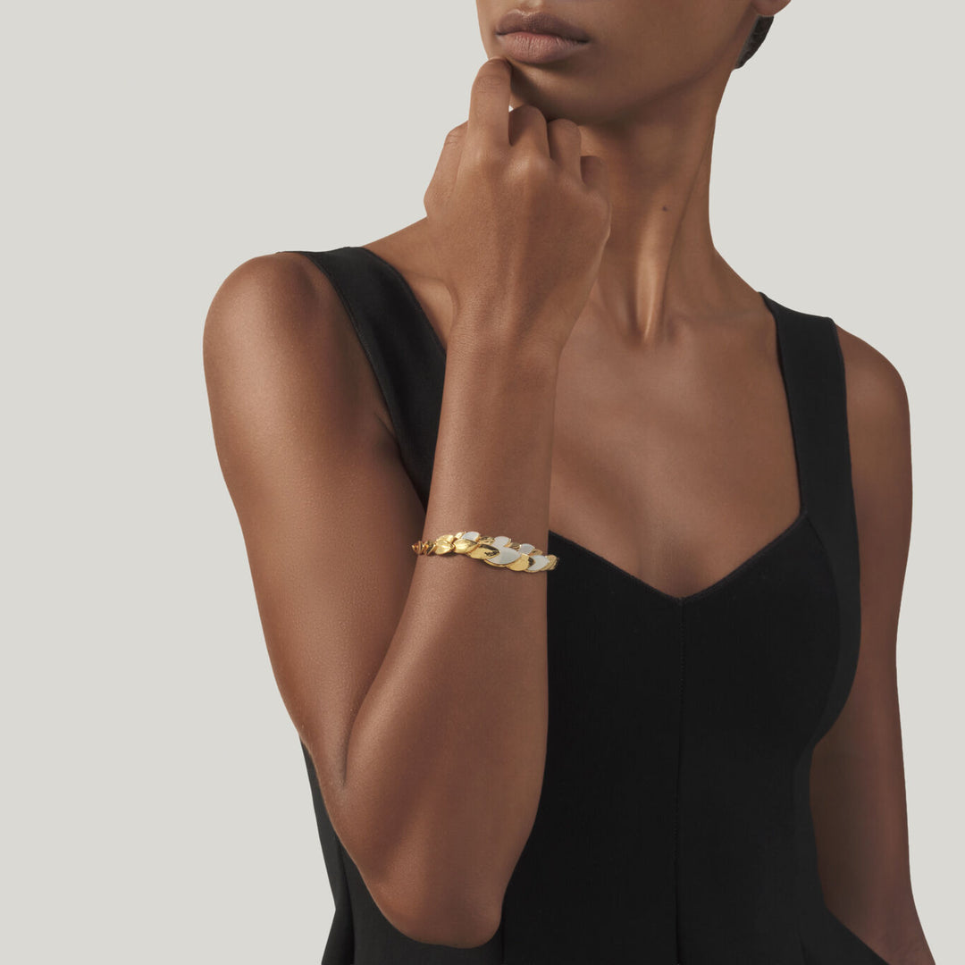 Giovanni Raspini bracciale skin madreperla Bracciale in Argento 925 placcato oro 18 kt e madreperla 12524
