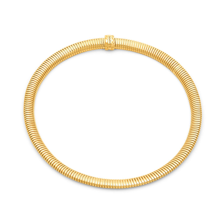 Collar Giovanni Raspini tubigas Collar de plata 925 chapado en oro de 18 kt 12540