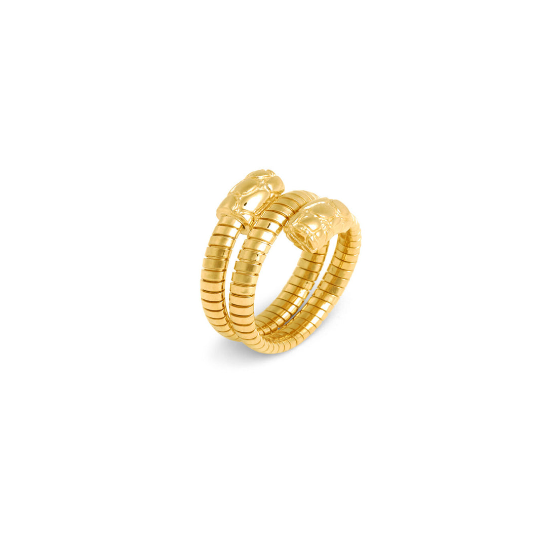 Bague tubegas double croco Giovanni Raspini Bague en argent 925 plaqué or 18 ct 12544