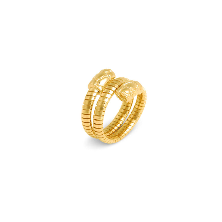 Bague tubegas double croco Giovanni Raspini Bague en argent 925 plaqué or 18 ct 12544