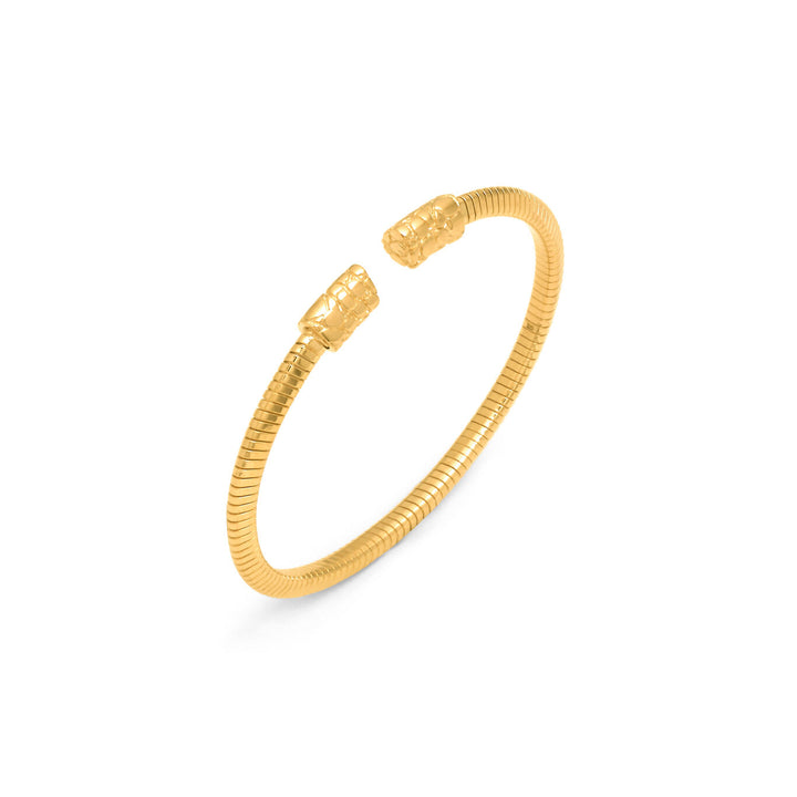 Pulsera pequeña de croco tubegas de Giovanni Raspini Pulsera de plata 925 chapada en oro de 18 kt 12547