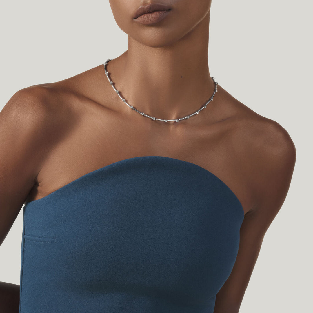 Giovanni Raspini satellite necklace Necklace in 925 silver and zircons 12548