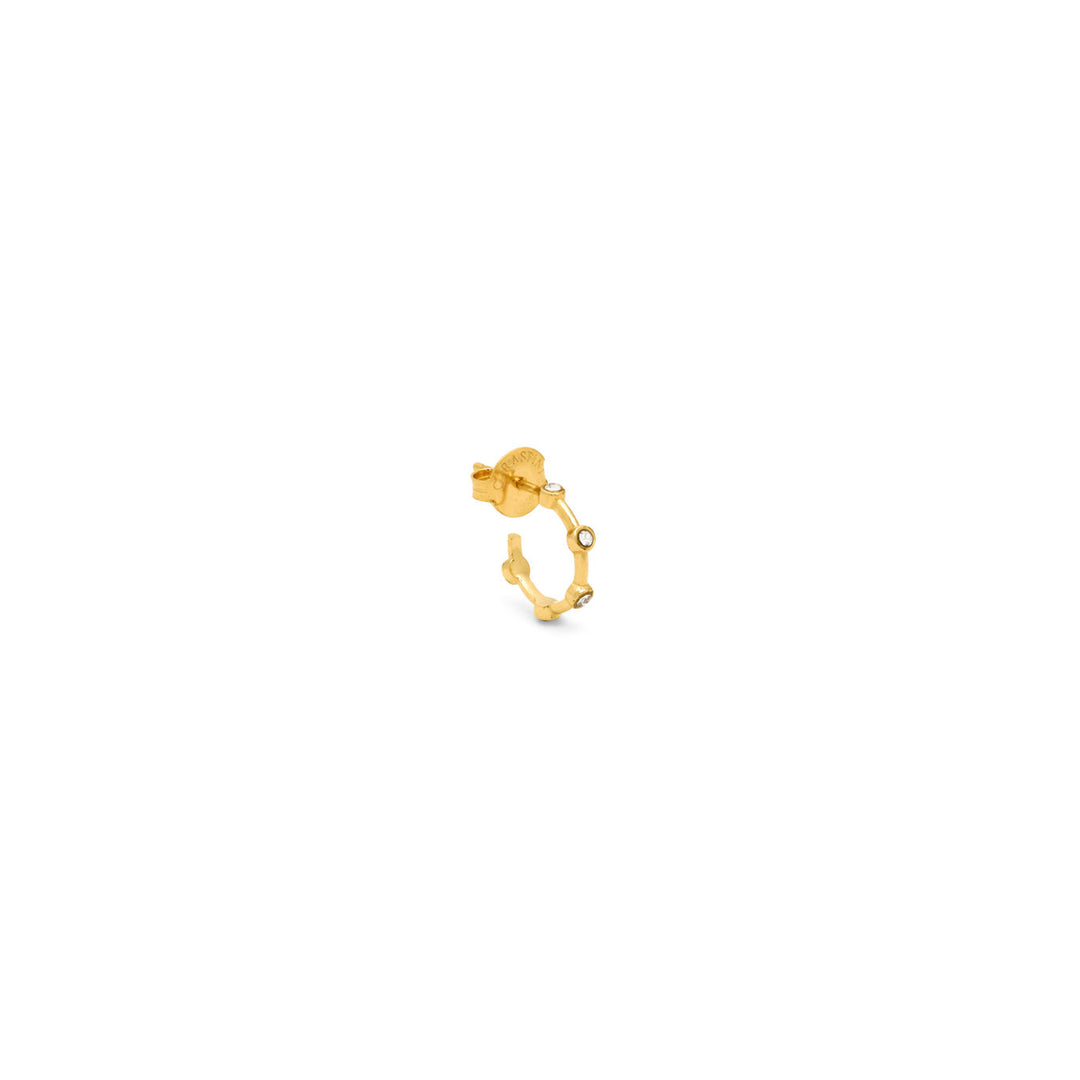 Pendientes satélite pequeños Giovanni Raspini Pendientes en plata 925 chapada en oro de 18 kt y circonitas 12557/1