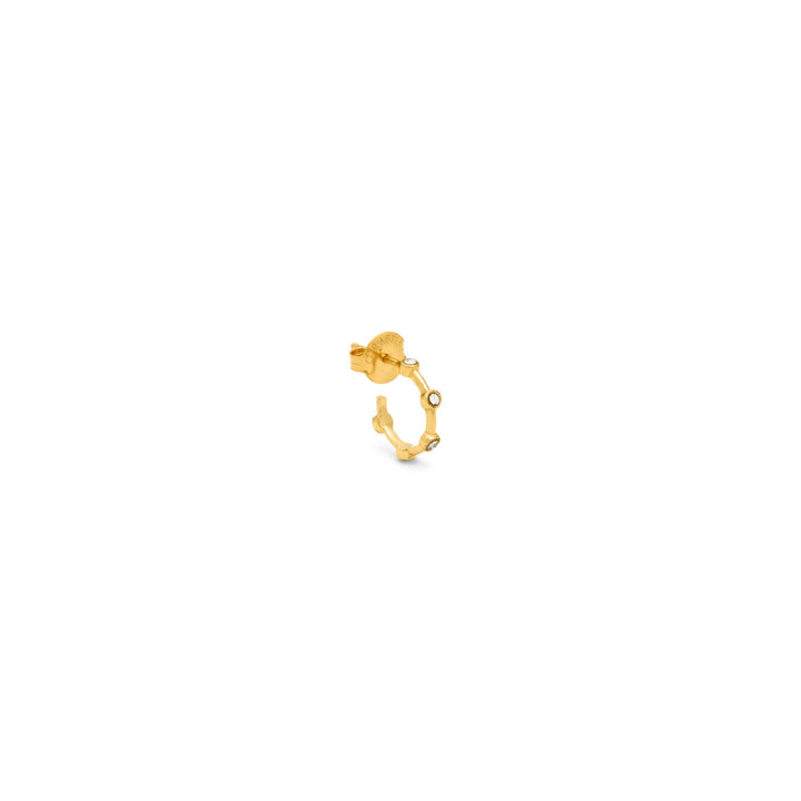 Pendientes satélite pequeños Giovanni Raspini Pendientes en plata 925 chapada en oro de 18 kt y circonitas 12557/1