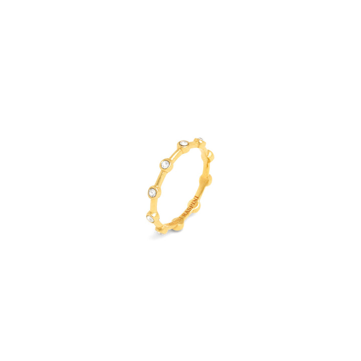 Anillo satélite Giovanni Raspini Anillo en plata 925 chapada en oro de 18 kt y circonitas 12558