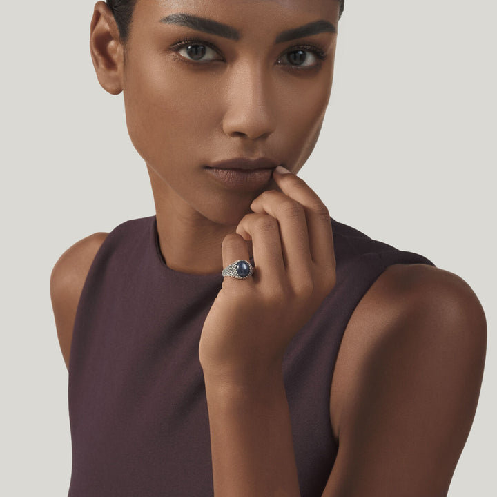 Bague petit doigt serpent Giovanni Raspini Bague en argent 925 et sodalite 12560