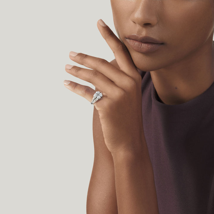 Bague pinky trèfle à quatre feuilles Giovanni Raspini bague en argent 925 12564
