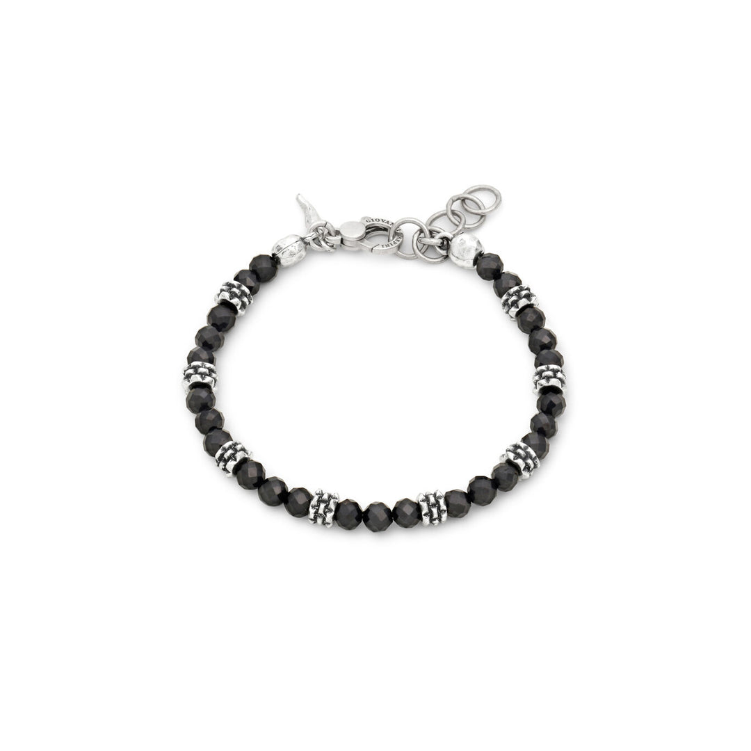 Bracelet spinelle noir Giovanni Raspini avec clous Bracelet en argent 925 et spinelle noir 12577