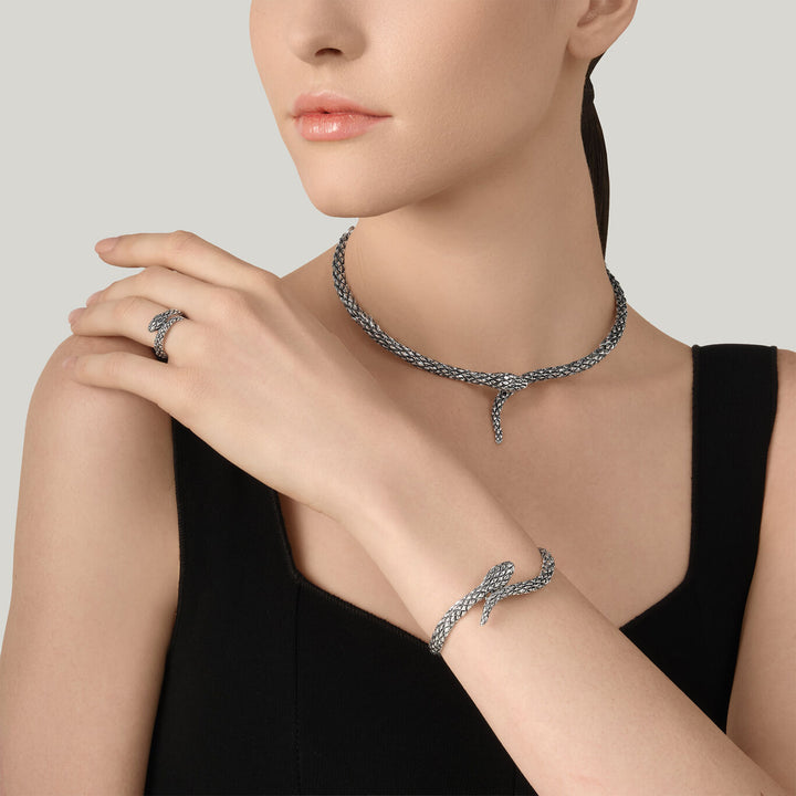 Giovanni Raspini snake necklace 925 Silver Necklace 12589