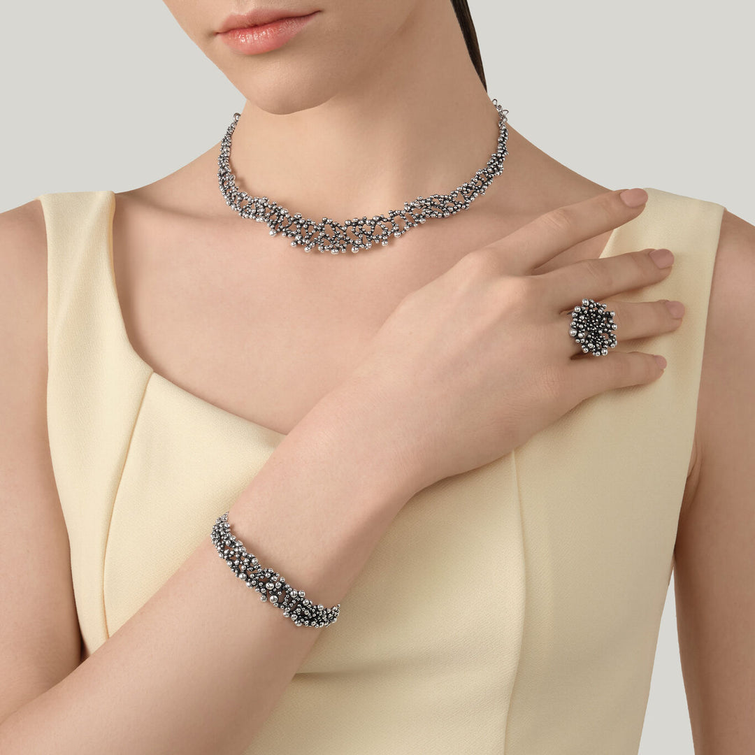 Giovanni Raspini perlage necklace 925 Silver Necklace 12605