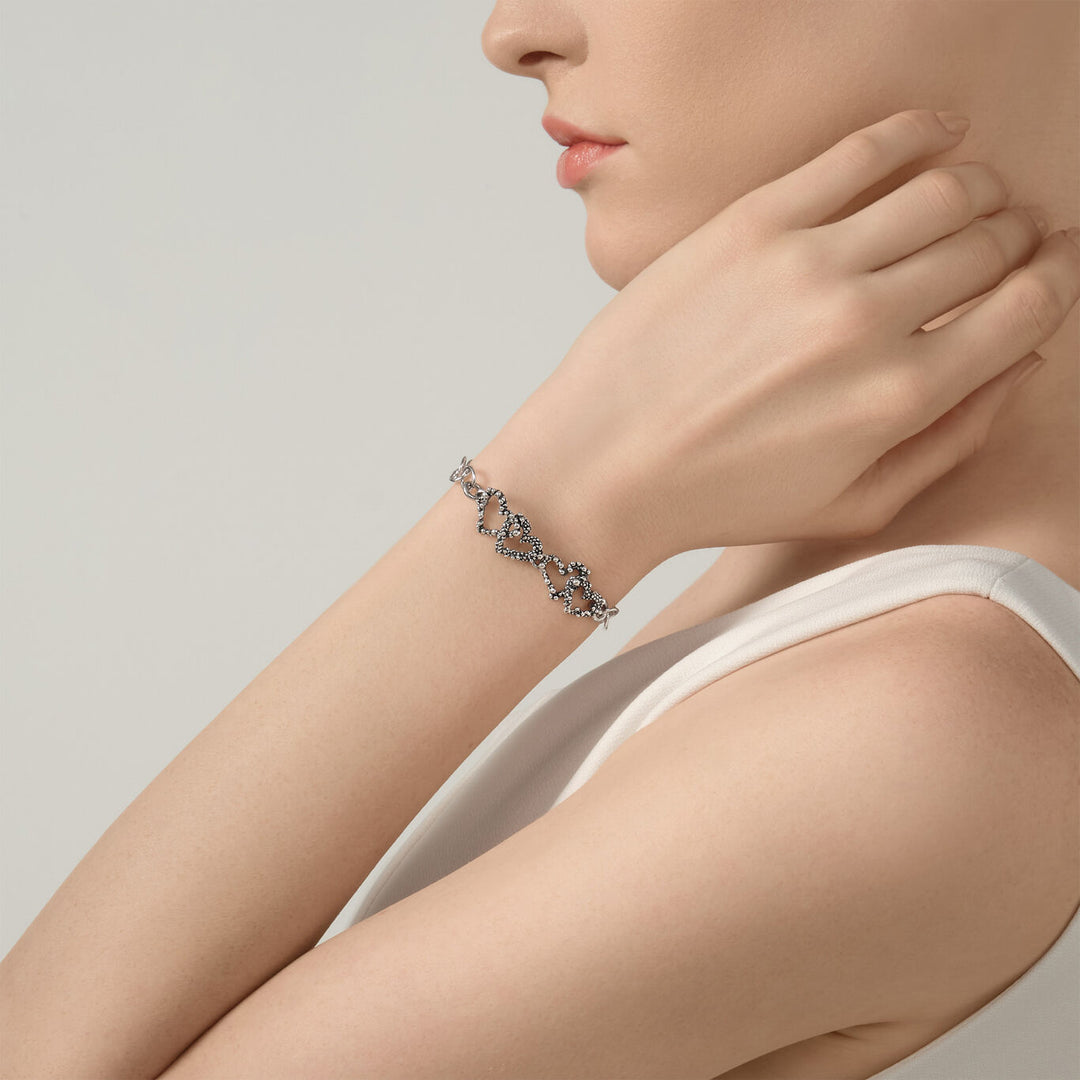 Pulsera de corazones pequeños de Giovanni Raspini Pulsera de plata 925 12617