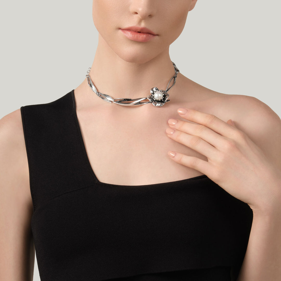 Giovanni Raspini magnolia necklace 925 Silver Necklace 12631