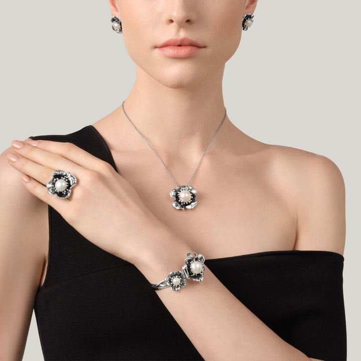 Giovanni Raspini magnolia necklace 925 Silver Necklace 12631