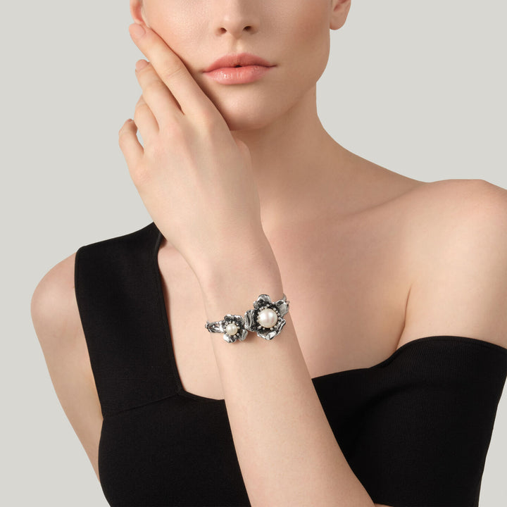 Pulsera de magnolia de Giovanni Raspini Pulsera de plata 925 12637