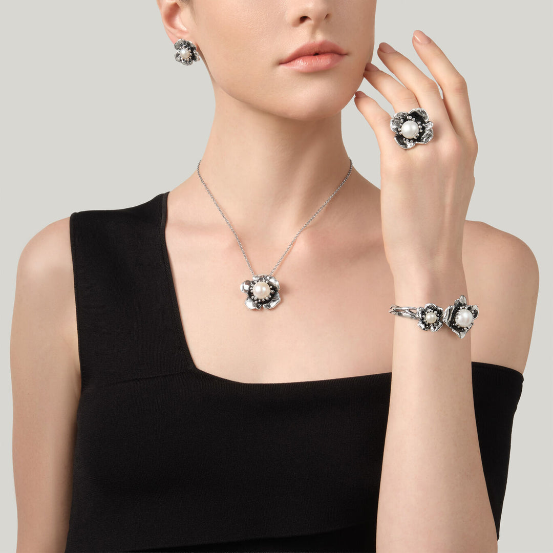 Pulsera de magnolia de Giovanni Raspini Pulsera de plata 925 12637