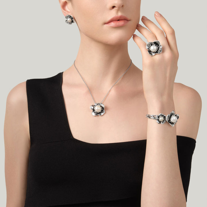 Pulsera de magnolia de Giovanni Raspini Pulsera de plata 925 12637