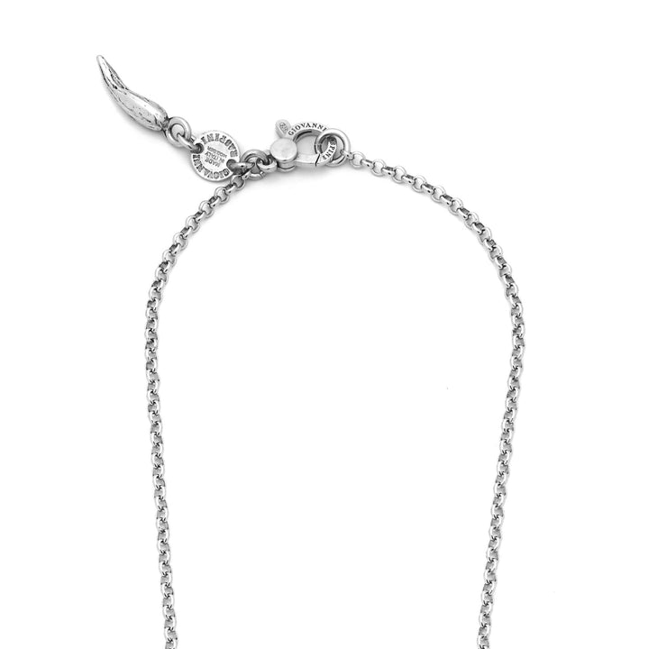 Giovanni Raspini Pendente Blue Jaguar - Collana in argento 925, madreperla, cristallo di rocca e quarzo - 12681