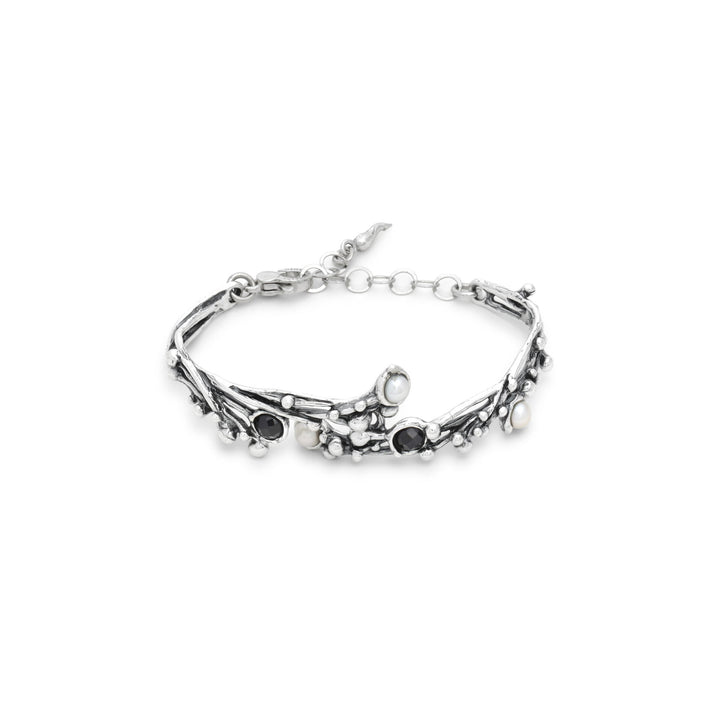 Giovanni Raspini Bracciale Aura - Bracciale in Argento 925, perle naturali e onice - 12690