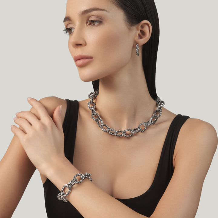 Giovanni Raspini Grand Perlage Earrings - 925 Silver Earrings - 12694