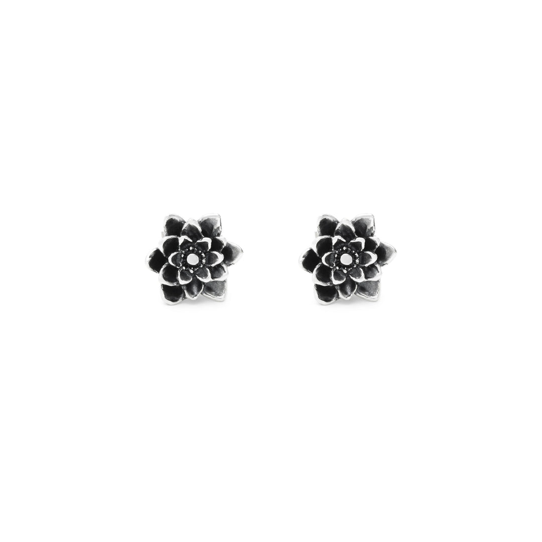 Giovanni Raspini Lotus Flower Earrings - 925 Silver Earrings - 12697