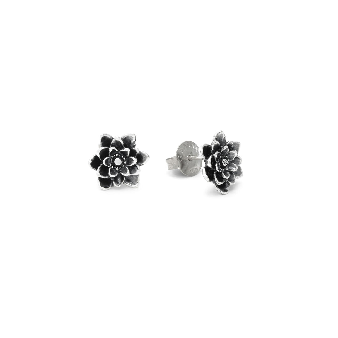 Giovanni Raspini Lotus Flower Earrings - 925 Silver Earrings - 12697