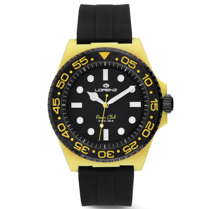 Lorenz Ocean Club Yellow Fin 40mm Reloj de cuarzo negro 030268EE