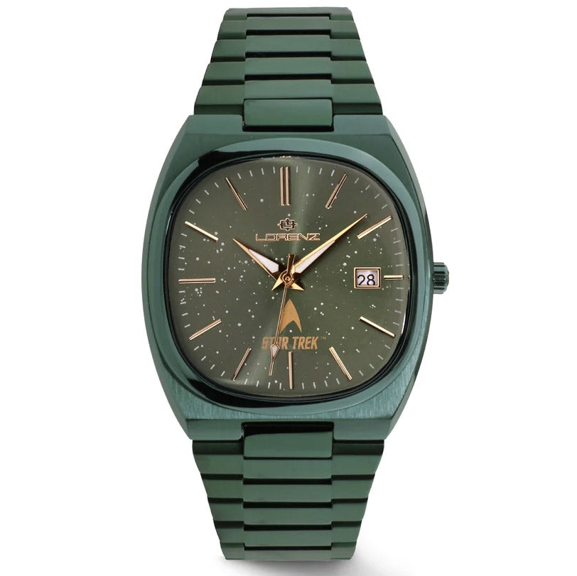 Reloj Lorenz STAR TREK Klingon 40x36 mm cuarzo verde acero acabado PVD verde 030287KL