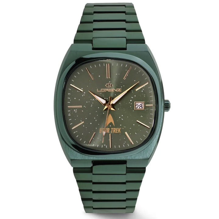 Reloj Lorenz STAR TREK Klingon 40x36 mm cuarzo verde acero acabado PVD verde 030287KL