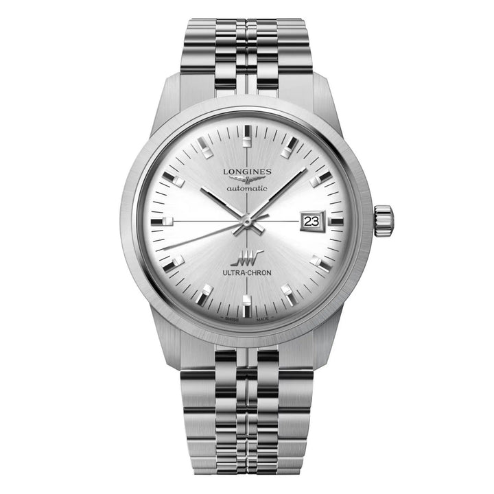 Reloj Longines Ultra-Chron Classic 37mm plateado automático acero L2.537.4.72.6
