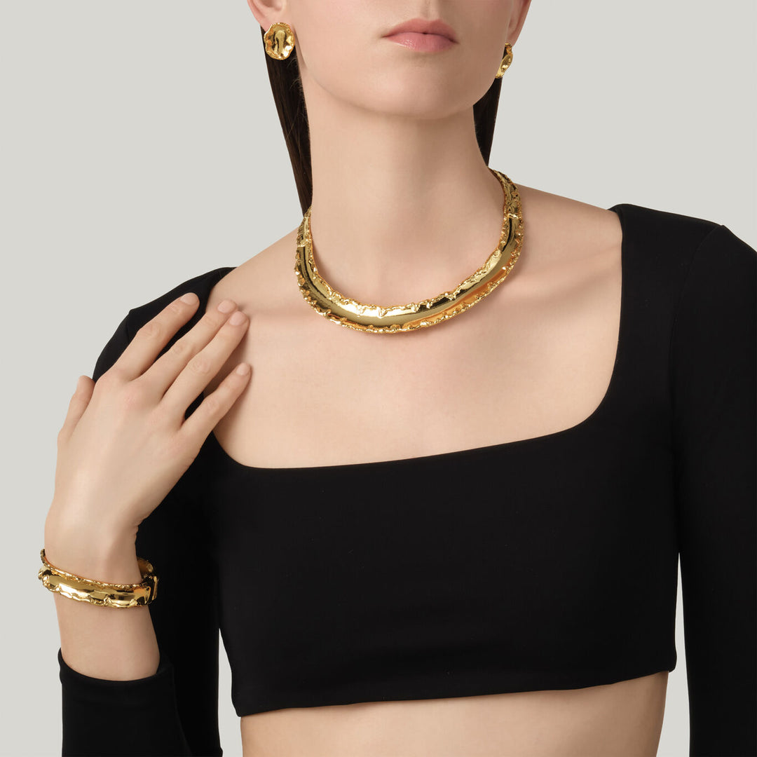 Pulsera Giovanni Raspini yuma Pulsera chapada en oro de 18 kt N0036