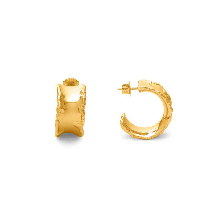 Giovanni Raspini yuma circle earrings 18 kt gold plated earrings N0041