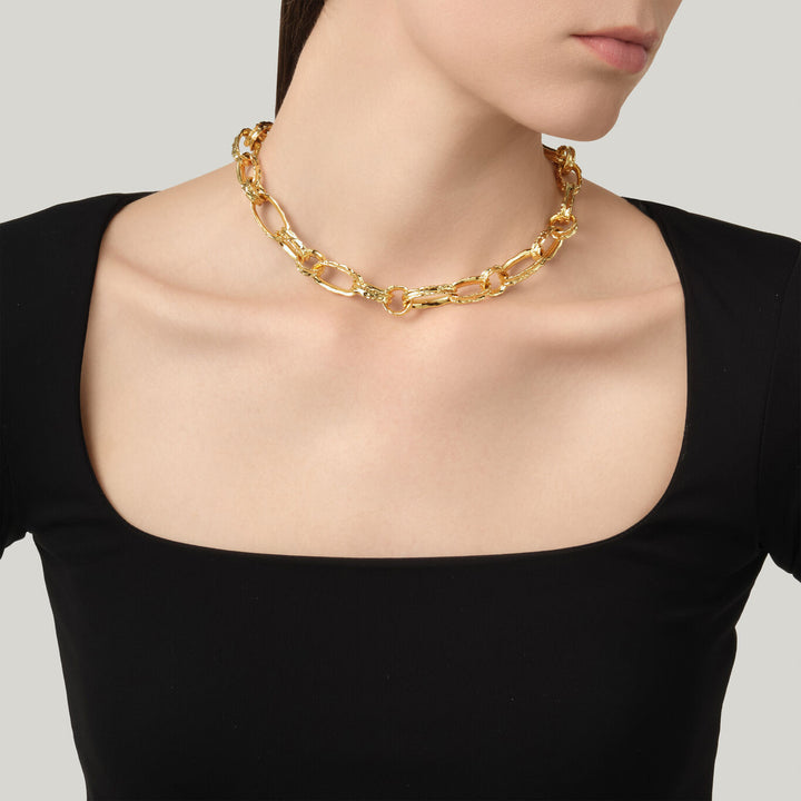 Giovanni Raspini yuma chain necklace 18 kt gold plated necklace N0042