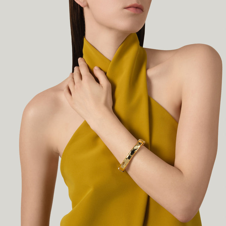 Pulsera Giovanni Raspini con jazmines Pulsera chapada en oro de 18 kt N0053