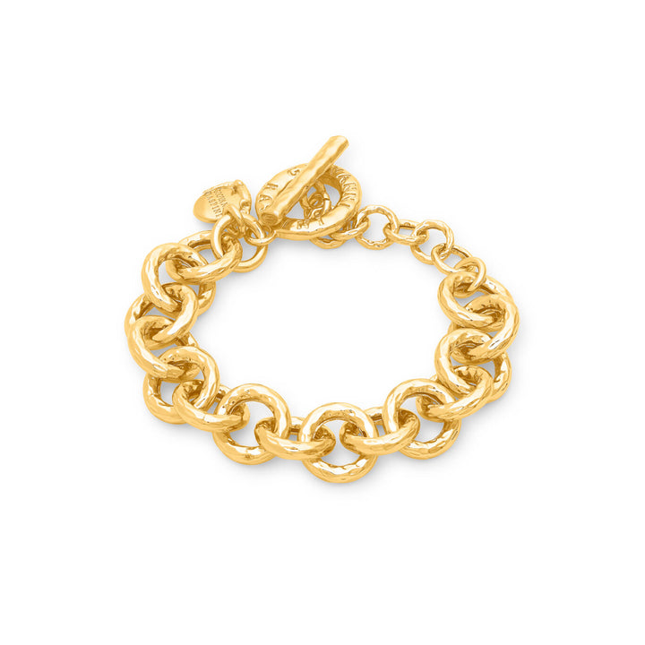 Pulsera Giovanni Raspini pueblo mediana Pulsera chapada en oro de 18 kt N0063