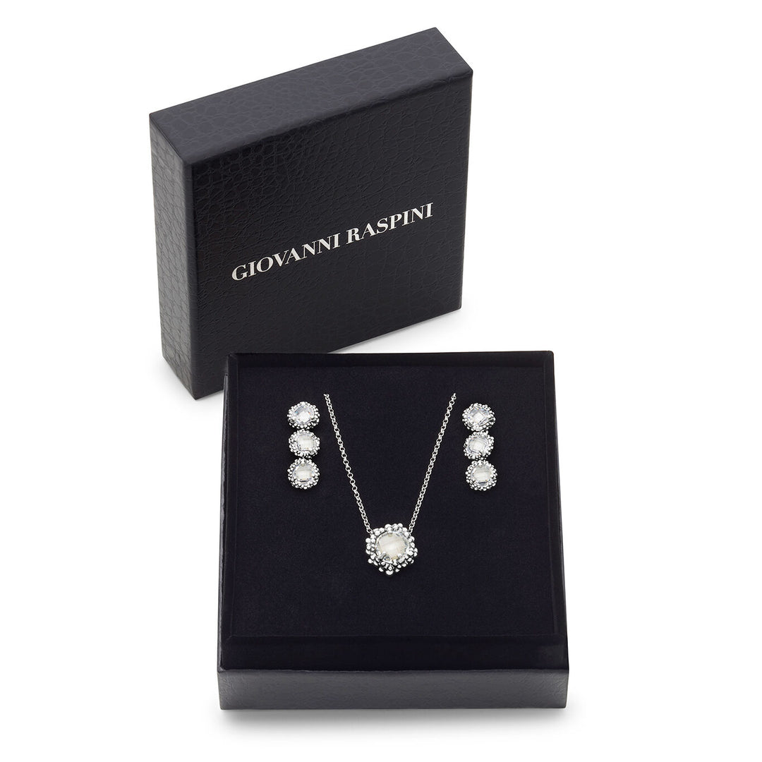 Giovanni Raspini set shine Collana e orecchini in Argento 925 e zirconi X01614