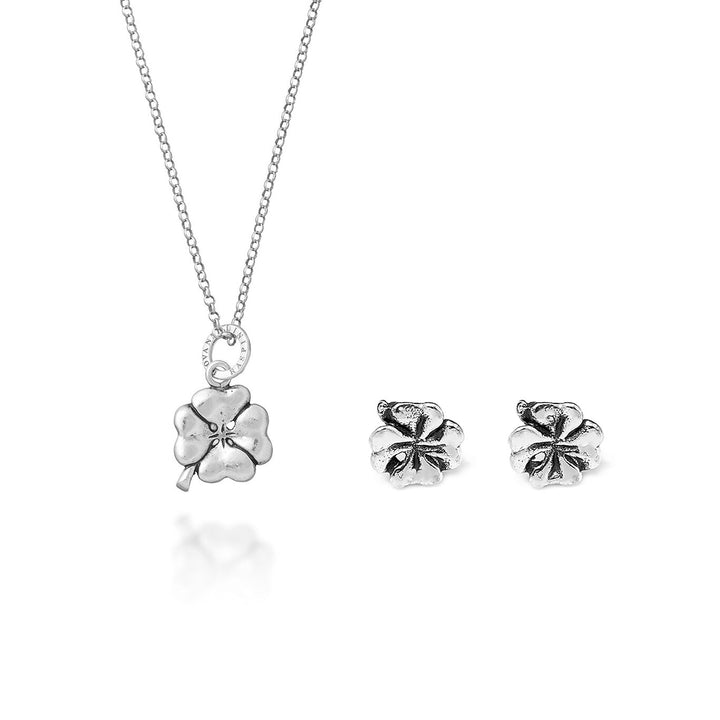 Giovanni Raspini set quadrifoglio Collana e orecchini in Argento 925 X01615