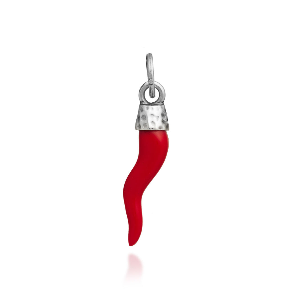 Giovanni Raspini Anhänger Charm Red Horn Pamed Silver 925 Harz 12039