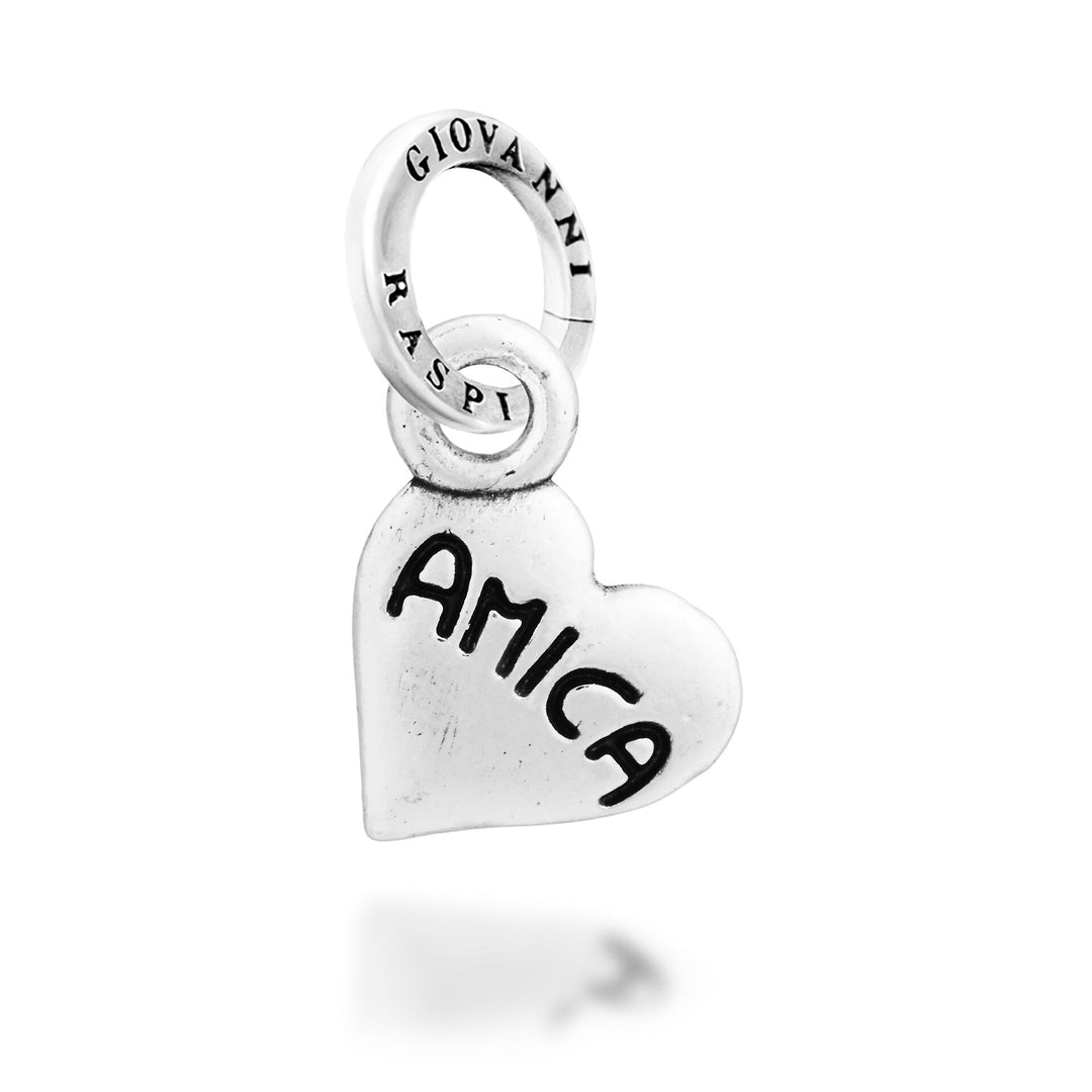 Giovanni Raspini Charm Corazón "Amica" - Charm Plata - 12739