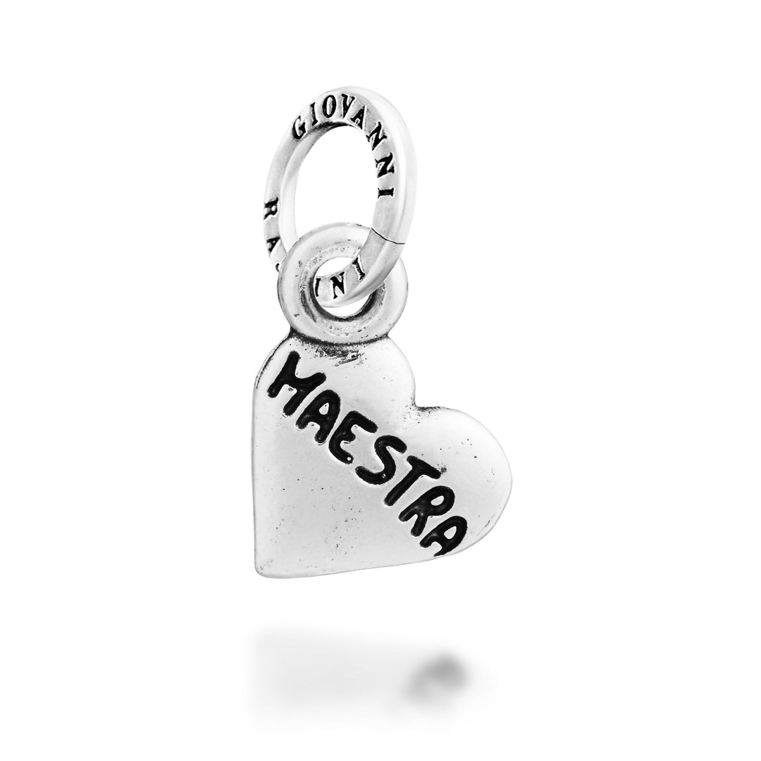 Giovanni Raspini Charm Corazón "Maestra" - Charm Plata - 12740
