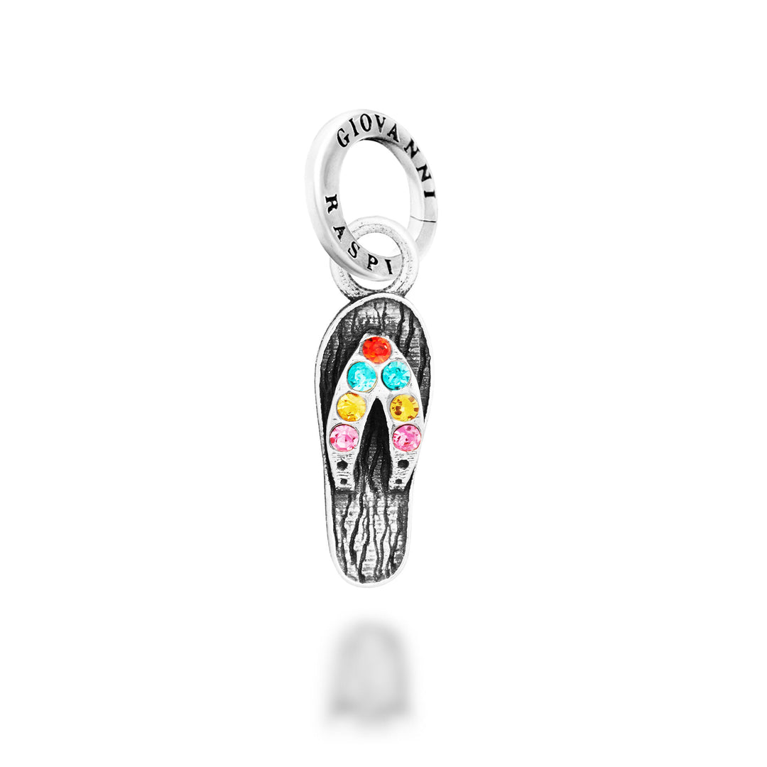 Giovanni Raspini Crystal Slipper Charm - Charm en argent et zircons - 12748