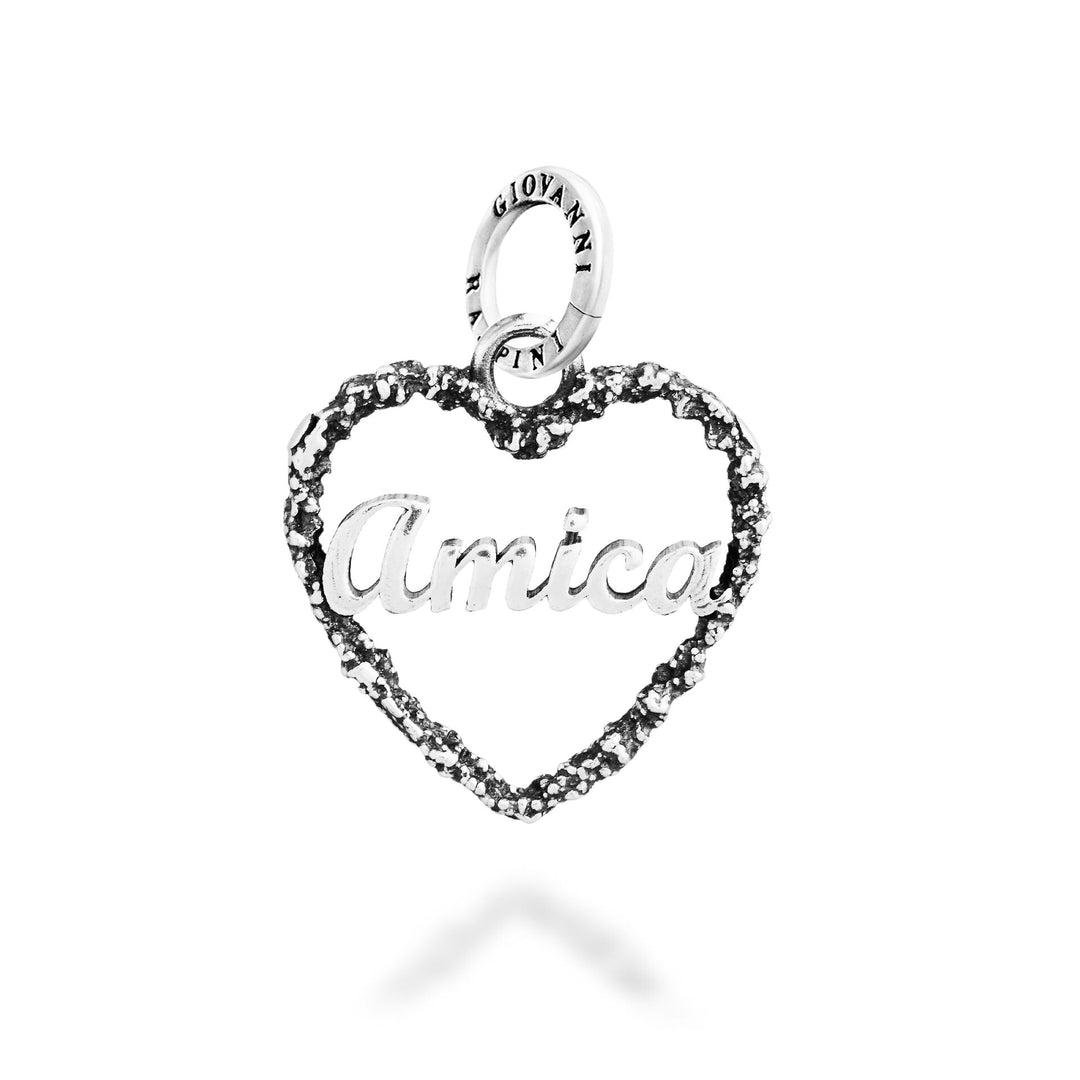 Giovanni Raspini Charm Corazón "Amigo" - Charm Plata - 12812