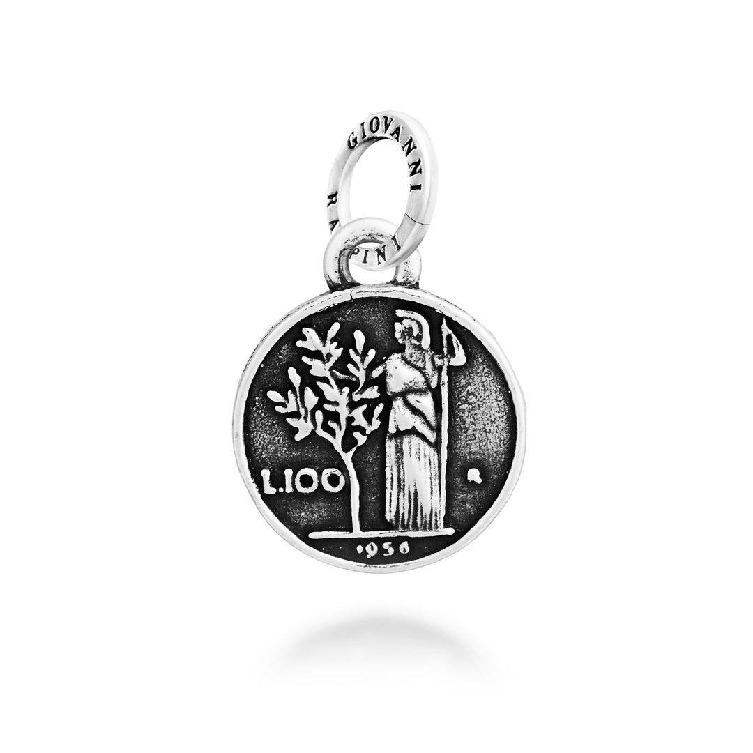 Giovanni Raspini Small 100 Lire Charm - Silver Charm - 12820