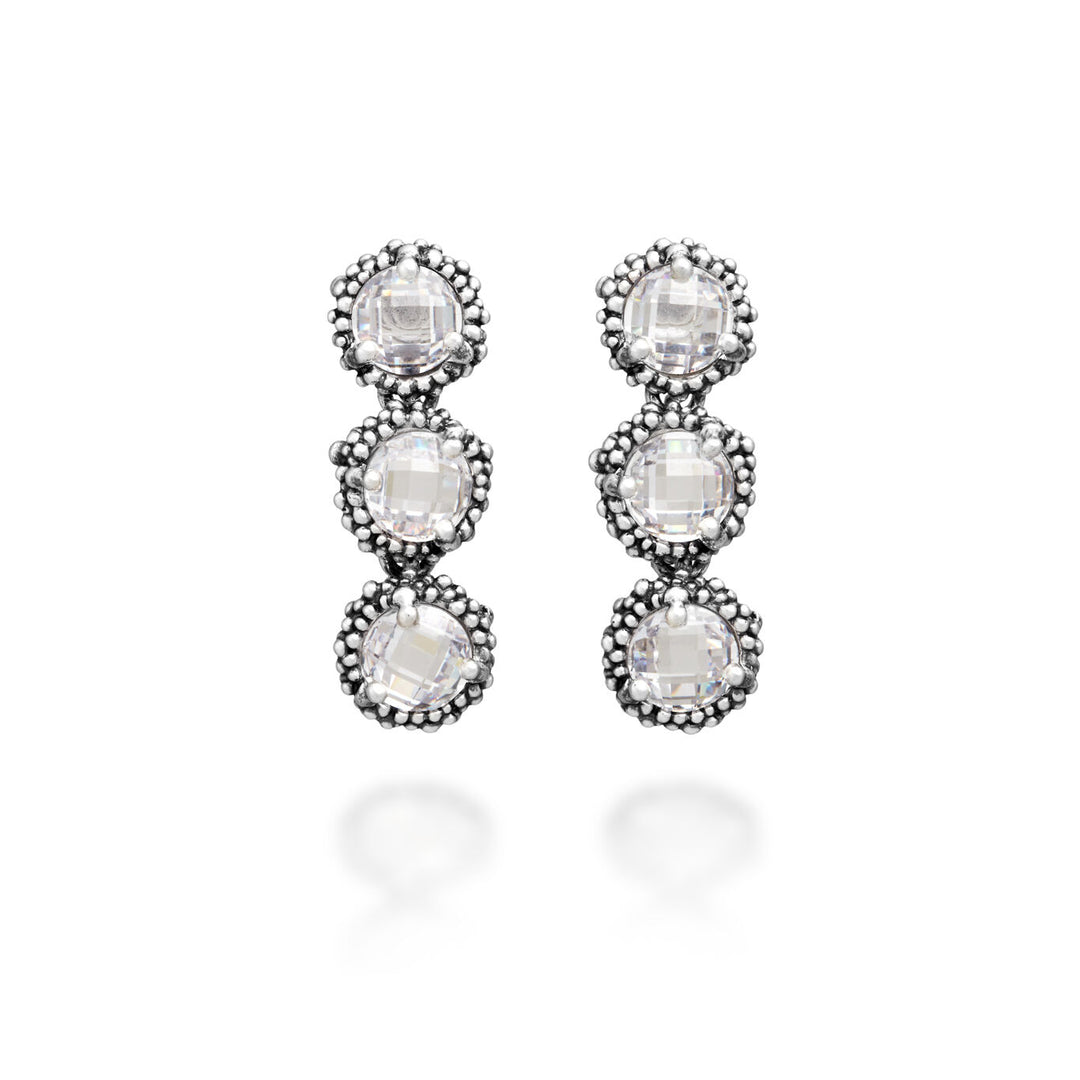 Giovanna Raspini boucles d'oreilles pendentif Shine Mini argent 925 zircons 11996