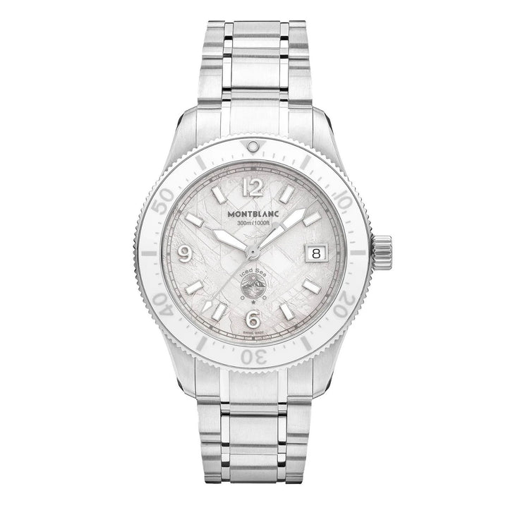 Montre Montblanc Iced Sea Automatique Date 0 Oxygen 38mm blanc automatique acier 134024